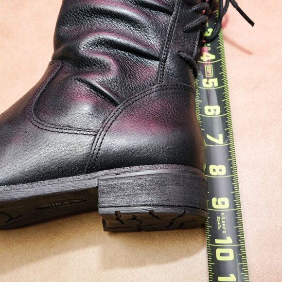 Sofft Women Sharnell Low Black Leather Back Lace-up Mid Calf boots sz 7 - Picture 6 of 8